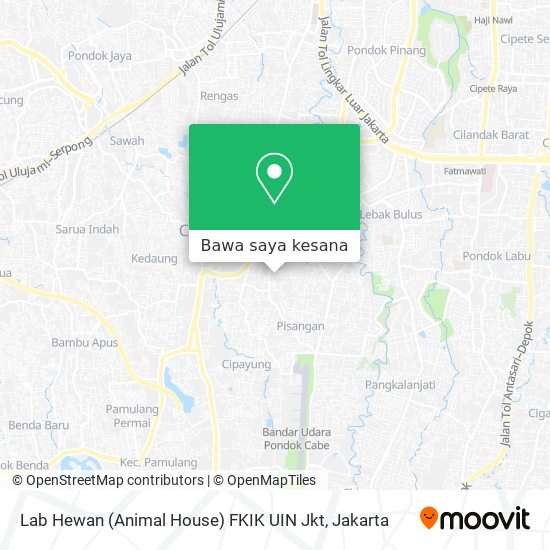Peta Lab Hewan (Animal House) FKIK UIN Jkt
