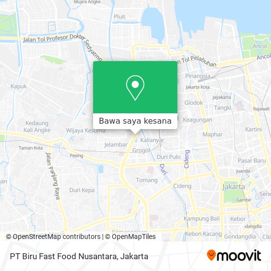 Peta PT Biru Fast Food Nusantara
