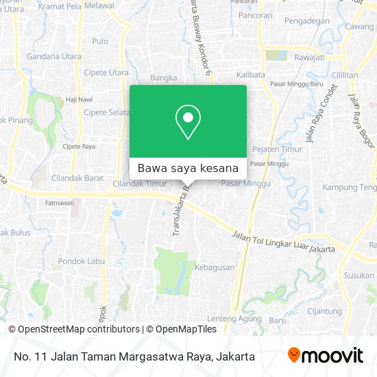 Peta No. 11 Jalan Taman Margasatwa Raya