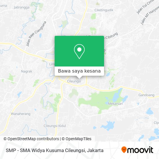 Peta SMP - SMA Widya Kusuma Cileungsi