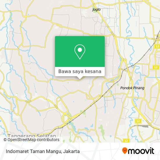 Peta Indomaret Taman Mangu