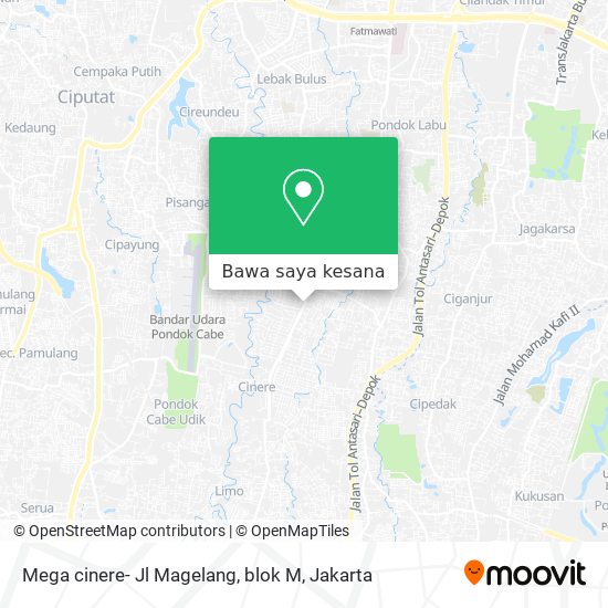 Peta Mega cinere- Jl Magelang, blok M