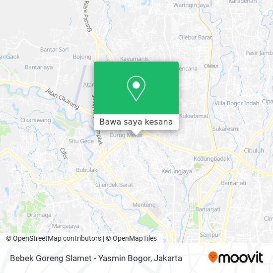 Peta Bebek Goreng Slamet - Yasmin Bogor