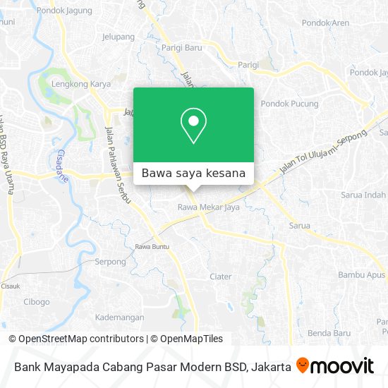 Peta Bank Mayapada Cabang Pasar Modern BSD