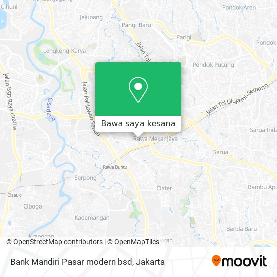 Peta Bank Mandiri Pasar modern bsd