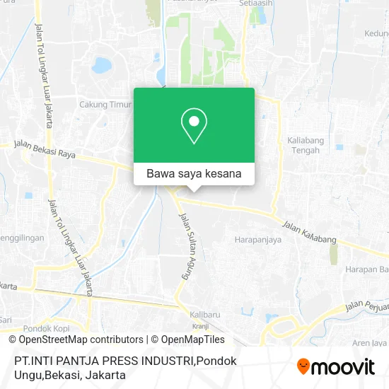 Peta PT.INTI PANTJA PRESS INDUSTRI,Pondok Ungu,Bekasi