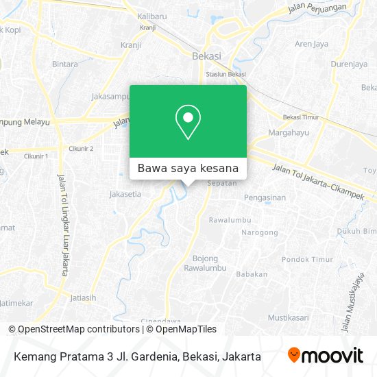 Peta Kemang Pratama 3 Jl. Gardenia, Bekasi