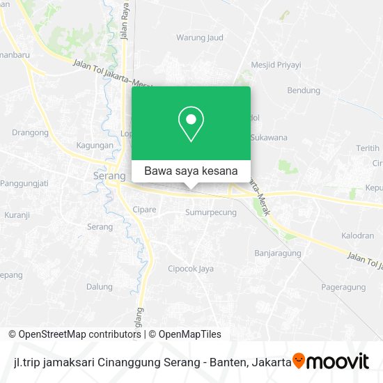 Peta jl.trip jamaksari Cinanggung Serang - Banten