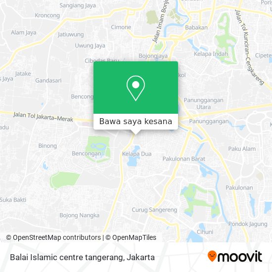 Peta Balai Islamic centre tangerang