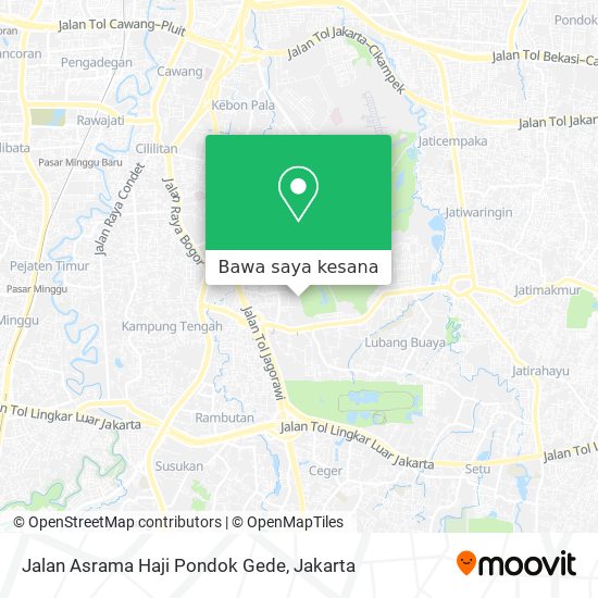 Peta Jalan Asrama Haji Pondok Gede