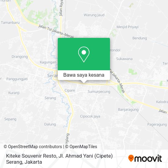Peta Kiteke Souvenir Resto, Jl. Ahmad Yani (Cipete) Serang