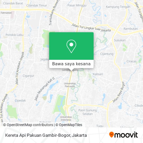 Peta Kereta Api Pakuan Gambir-Bogor