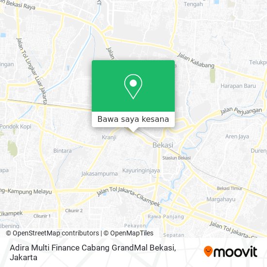 Peta Adira Multi Finance Cabang GrandMal Bekasi