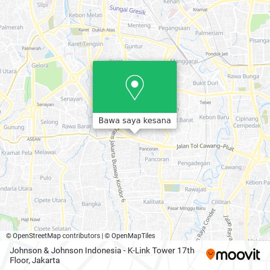 Peta Johnson & Johnson Indonesia - K-Link Tower 17th Floor