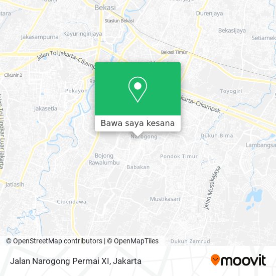 Peta Jalan Narogong Permai XI