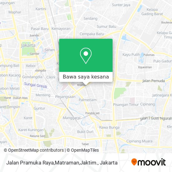 Peta Jalan Pramuka Raya,Matraman,Jaktim.