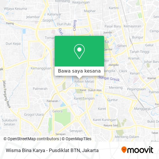 Peta Wisma Bina Karya - Pusdiklat BTN