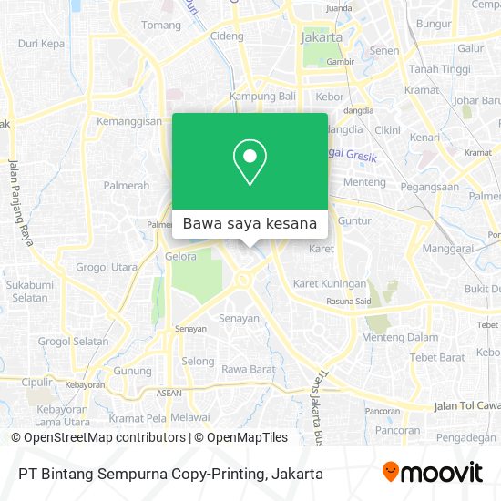 Peta PT Bintang Sempurna Copy-Printing