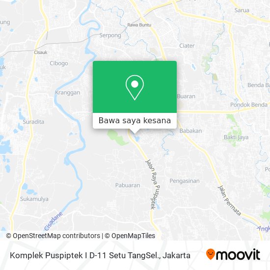 Peta Komplek Puspiptek I D-11 Setu TangSel.