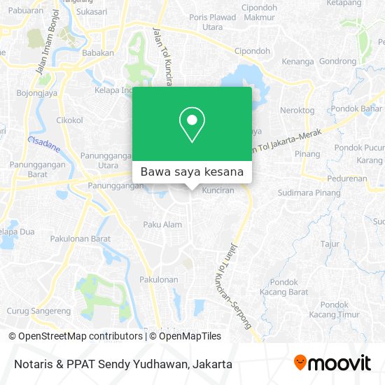 Peta Notaris & PPAT Sendy Yudhawan