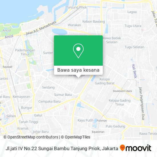 Peta Jl.jati IV No.22 Sungai Bambu Tanjung Priok