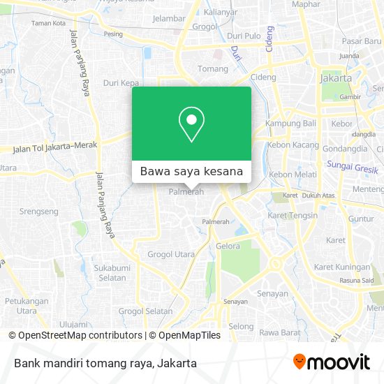 Peta Bank mandiri tomang raya
