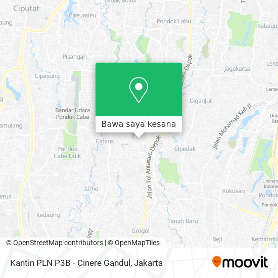 Peta Kantin PLN P3B - Cinere Gandul