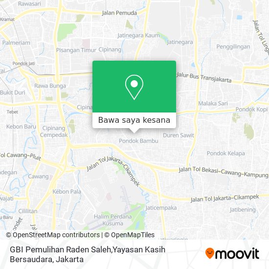 Peta GBI Pemulihan Raden Saleh,Yayasan Kasih Bersaudara