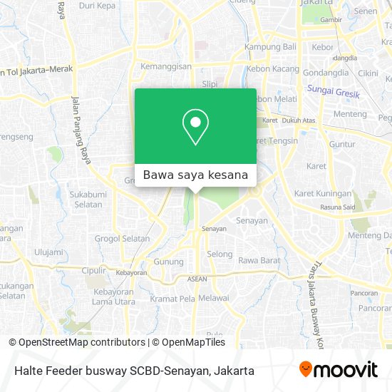 Peta Halte Feeder busway SCBD-Senayan