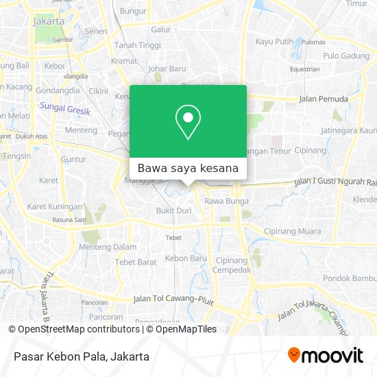 Peta Pasar Kebon Pala