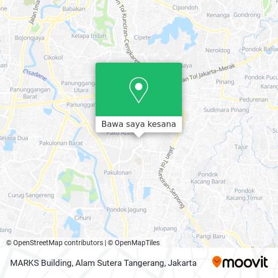 Peta MARKS Building, Alam Sutera Tangerang