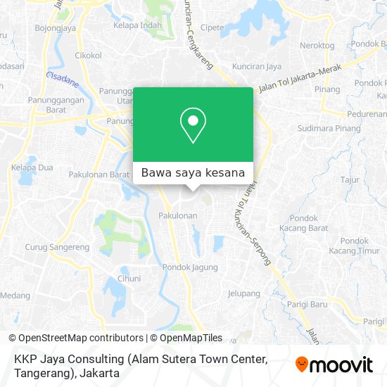 Peta KKP Jaya Consulting (Alam Sutera Town Center, Tangerang)