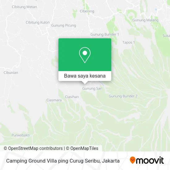 Peta Camping Ground Villa ping Curug Seribu