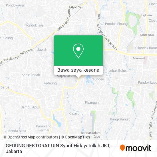 Peta GEDUNG REKTORAT UIN Syarif Hidayatullah JKT