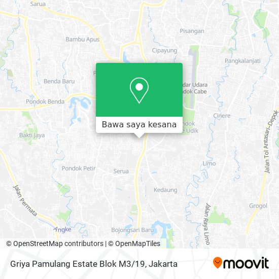 Peta Griya Pamulang Estate Blok M3 / 19