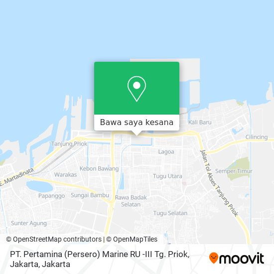 Peta PT. Pertamina (Persero) Marine RU -III Tg. Priok, Jakarta