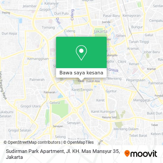 Peta Sudirman Park Apartment, Jl. KH. Mas Mansyur 35