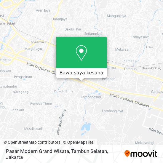 Peta Pasar Modern Grand Wisata, Tambun Selatan