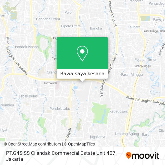Peta PT.G4S SS Cilandak Commercial Estate Unit 407