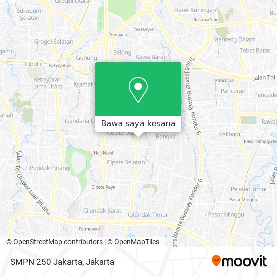 Peta SMPN 250 Jakarta