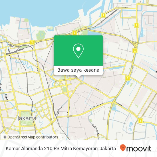 Peta Kamar Alamanda 210 RS Mitra Kemayoran