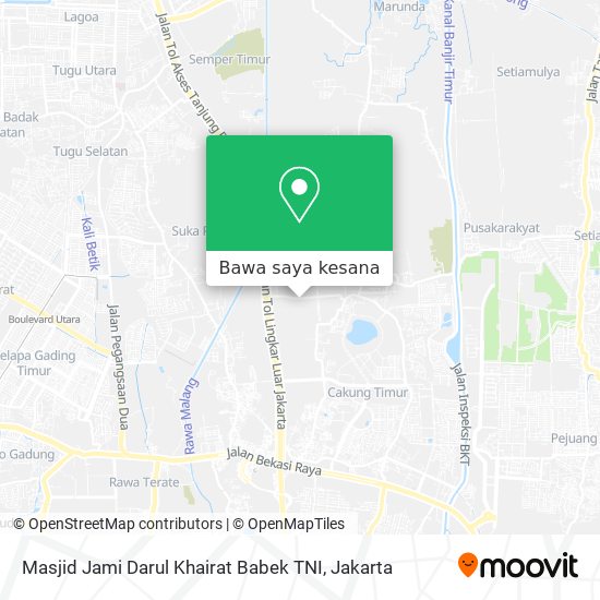 Peta Masjid Jami Darul Khairat Babek TNI