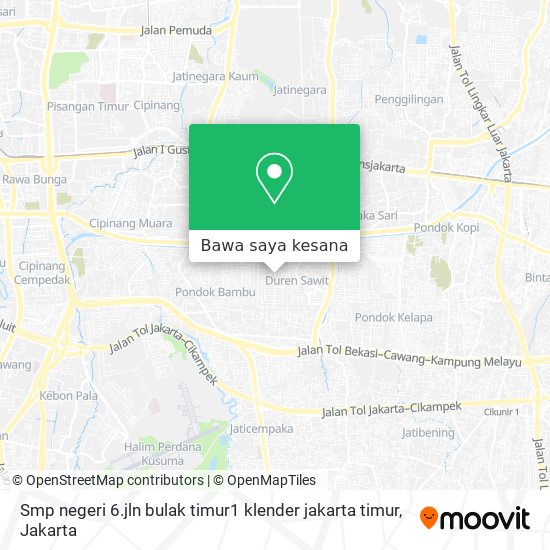 Peta Smp negeri 6.jln bulak timur1 klender jakarta timur