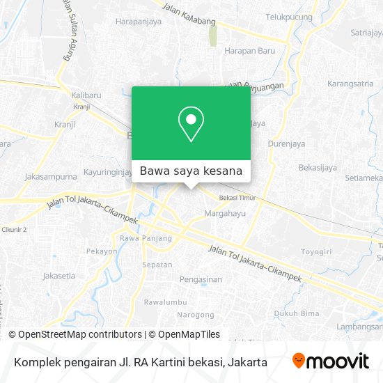 Peta Komplek pengairan Jl. RA Kartini bekasi