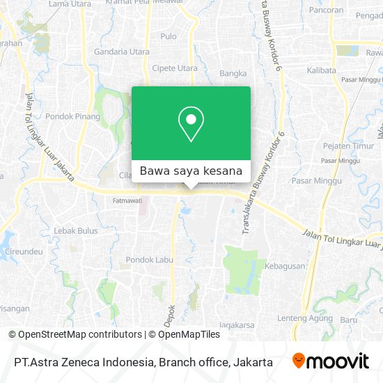Peta PT.Astra Zeneca Indonesia, Branch office
