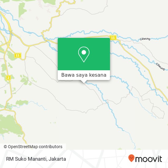 Peta RM Suko Mananti, Jalan Cikopo Selatan Megamendung Bogor