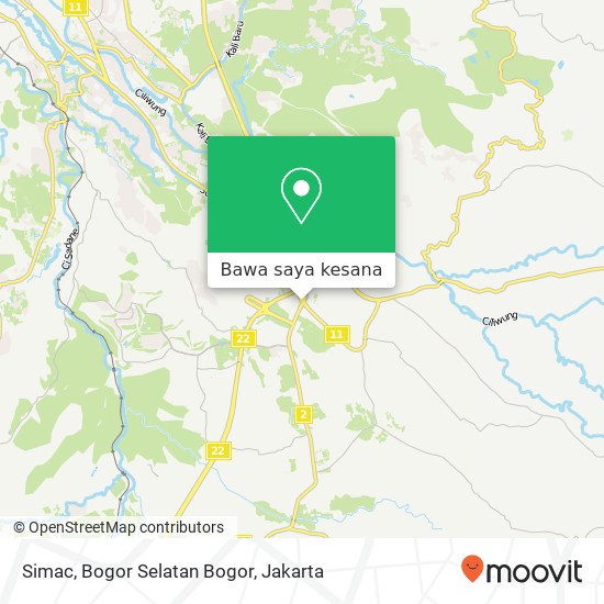 Peta Simac, Bogor Selatan Bogor