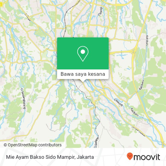 Peta Mie Ayam Bakso Sido Mampir, Jalan Pahlawan Bogor Selatan Bogor