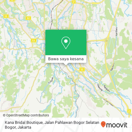 Peta Kana Bridal Boutique, Jalan Pahlawan Bogor Selatan Bogor