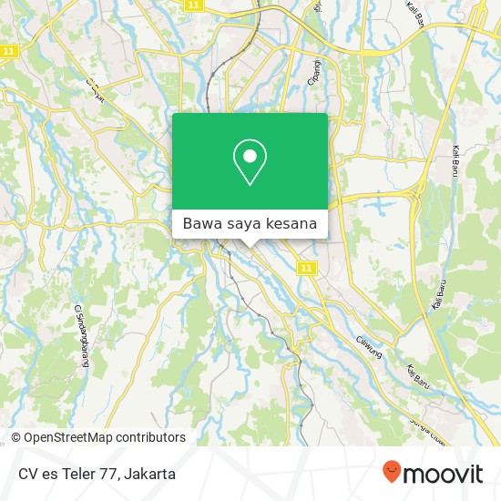 Peta CV es Teler 77, Jalan Suryakencana Bogor Tengah Bogor